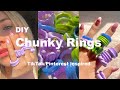 DIY chunky clay rings on Tiktok & Pinterest *trendy*
