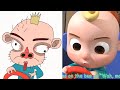 Funny the wheels on the bus cocomelon rhymes drawing memes kids song