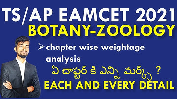eamcet botany chapter wise weightage|Eamcet zoology chapter wise marks|eamcet 2021 botany syllabus|