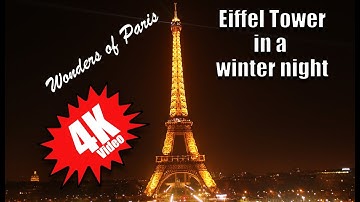 Eiffel winter night