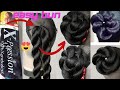 DIY EASY BUN MESSY HAIRSTYLE USING X-PRESSION BRAID EXTENSION / 2 Quick Simple Hairstyles