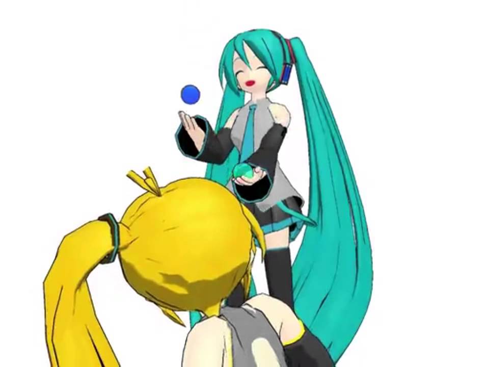 Miku Hatsune - Shiawase no kotoba【MMD Juggling vs Katana】