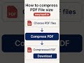 How to compress PDF File size Online 📃 #resizer  #reducepdfsize