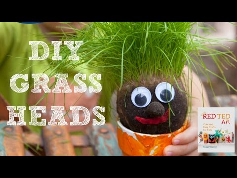 Grass Caterpillars - Red Ted Art - Kids Crafts