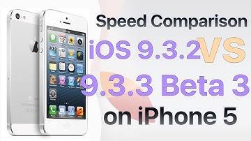 60 FPS: iPhone 5 : iOS 9.3.2 vs iOS 9.3.3 Beta 3 / Public Beta 3 Build 13G29 Speed Test