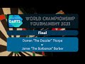 Ado world championships 2023  final  darren thorpe v jamie barber