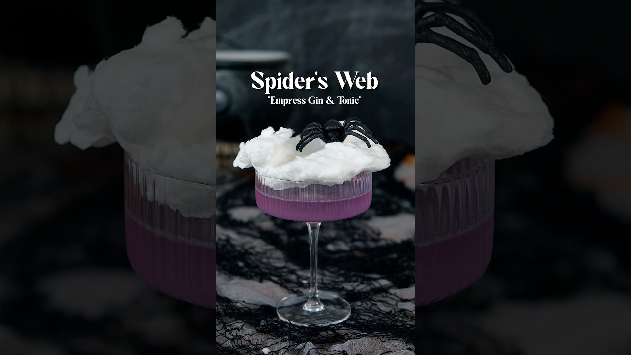 A Spooky Gin and Tonic using Empress Gin  👻🌀  [ punch bowl recipe in description ]