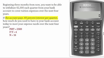 Solving Simple Annunity problem on BAII Plus Calculator