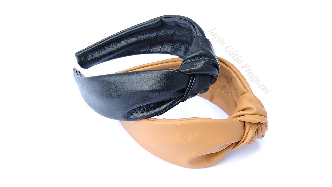 Tiara com nó de courino sem costura externa