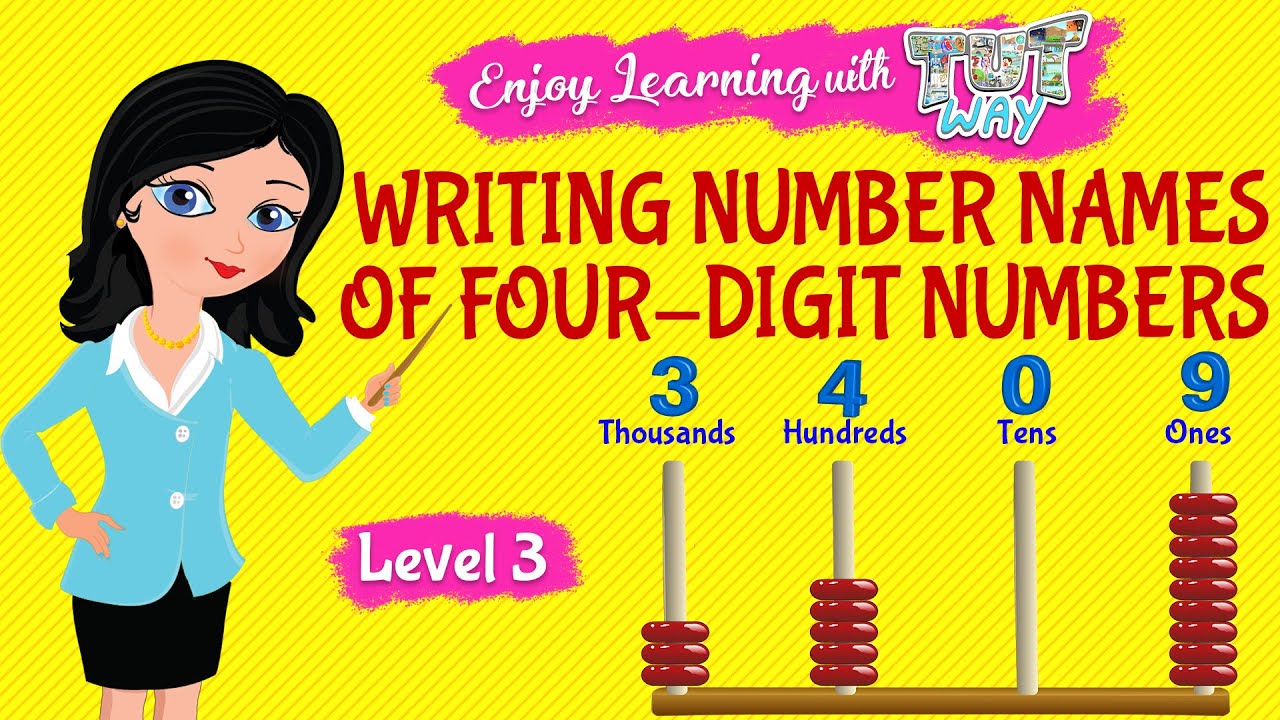 four digit number writing for kids tutway youtube