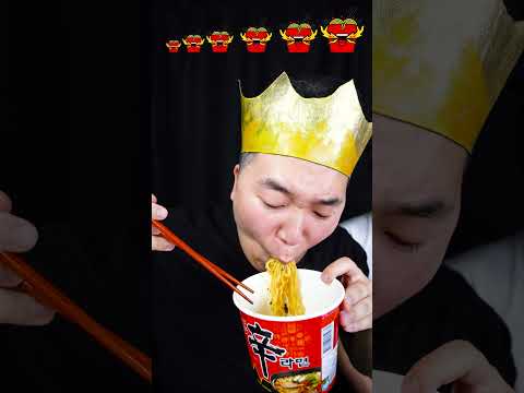 Big VS Small 1~100% Food Challenge | 🍜 Spicy noodle Funny Mukbang #shorts