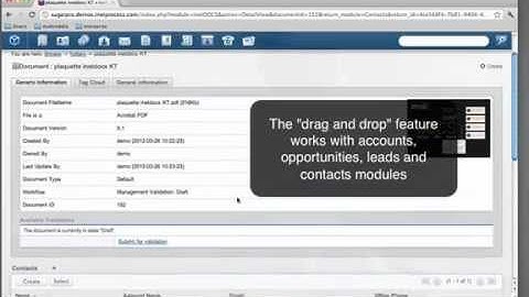 Drag and drop files into SugarCRM with inetDOCS KnowledgeTree