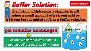 Buffer solution: Definition , Examples , Preparation and Types | Buffer Solution Class 11 Chemistry