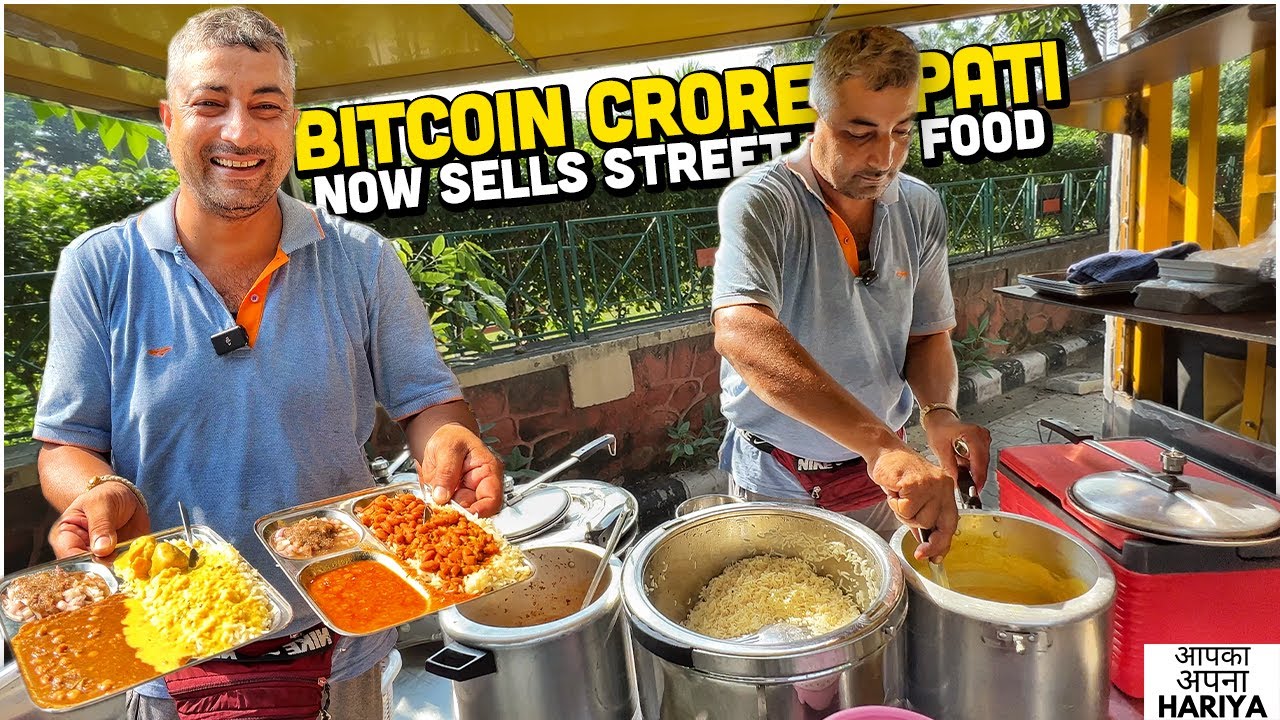 50/- Punjab Thali   Bitcoin Crorepati from London now sells Street Food in India