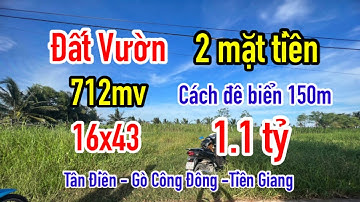 712m2 Đất vườn mặt tiền đường xe hơi cách đê biển Tân Thành chỉ 150m