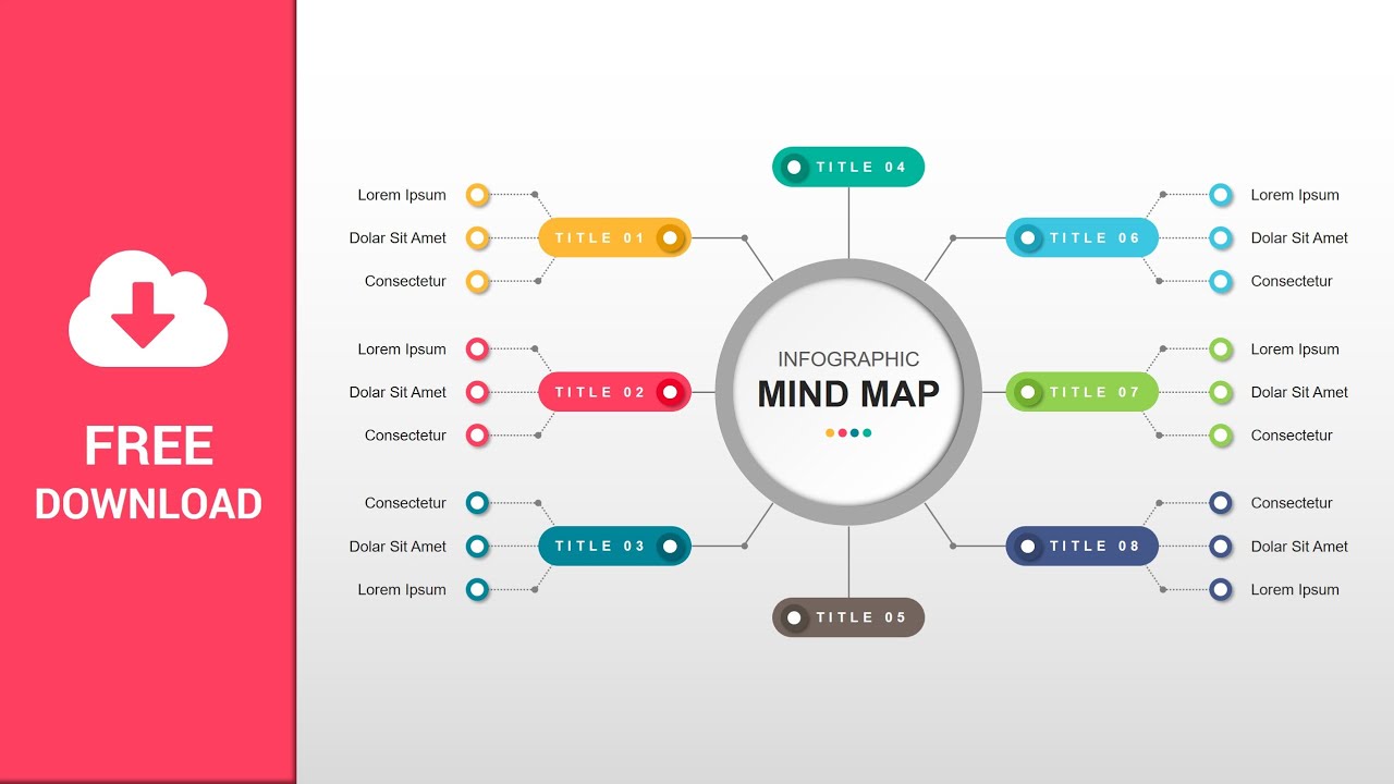 How to Make a Mindmap diagram in Microsoft Office PowerPoint -Free Download  - YouTube