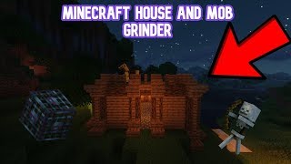 my beatiful minecraft house and mob grinder!