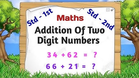 Addition Of Two Digit Numbers Without Carrying | Std  2nd Maths |  Semi English & Marathi | Addition