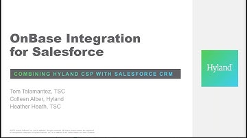 Integration for Salesforce in OnBase Webinar