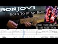 Bon Jovi - Born To Be My Baby guitar solo lesson (with tablatures and backing tracks)