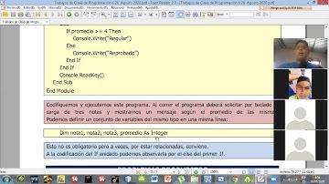 Clase de Programación II   26 Agosto 2020