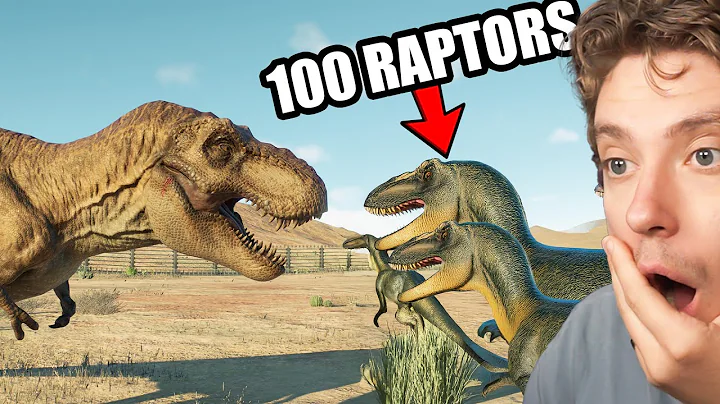 100 Velociraptors vs MAX STRENGTH T-REX in Jurassic World Evolution 2