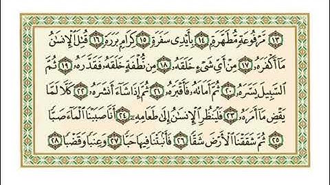 فيديو للشيخ الفاضل على حسن سليمان حفظه الله تلاوه سورة عبس علي وجه الوصل