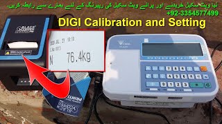 How to Calibrate and Complete Setting DiGi Weigh Scale and Print Slip by Care International Scale