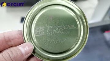How to Laser Print QRCode on Metal Cans Aluminum Caps Data-Matrix DMCode Laser Coding Machine CYCJET