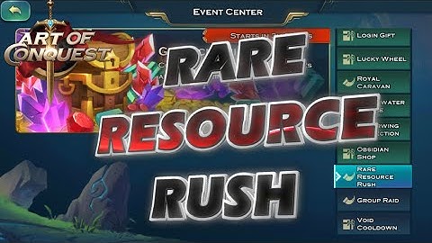 Art of Conquest - Rare Resource Rush Tips