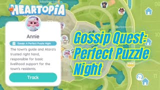 Easiest Quest Ever  How To Complete Perfect Puzzle Night Gossip Quest Heartopia