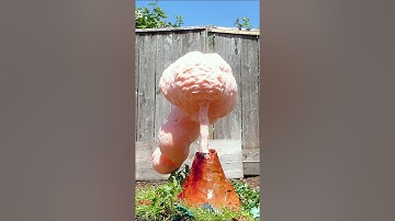 Slow Motion Elephant Toothpaste Experiment For My Sons Science Fair!!! #SHORTS