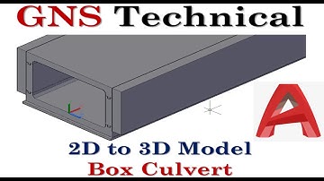 2D to 3D Model - Box Culvert - AutoCAD