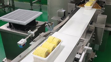 Layer cake with tray packaging machine,cake packaging machine, bakery packaging machine,tray pack