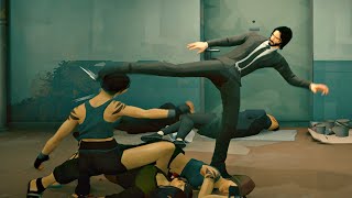 Sifu - John Wick Gameplay In Hallway Fight Scene (4K Ultra HD)
