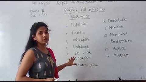 Class II EVS Chap 1 All About Me Part 2