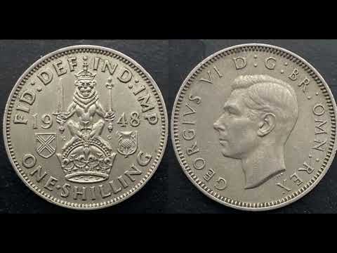 1948 Scottish ONE SHILLING Coin VALUE + REVIEW