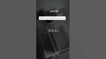سورة الاخلاص تعدل ثلث القران 🤍 #اكسبلور #راحة_نفسية #لايك #viral #قرآن #دويتو #المصحف #الرحمن