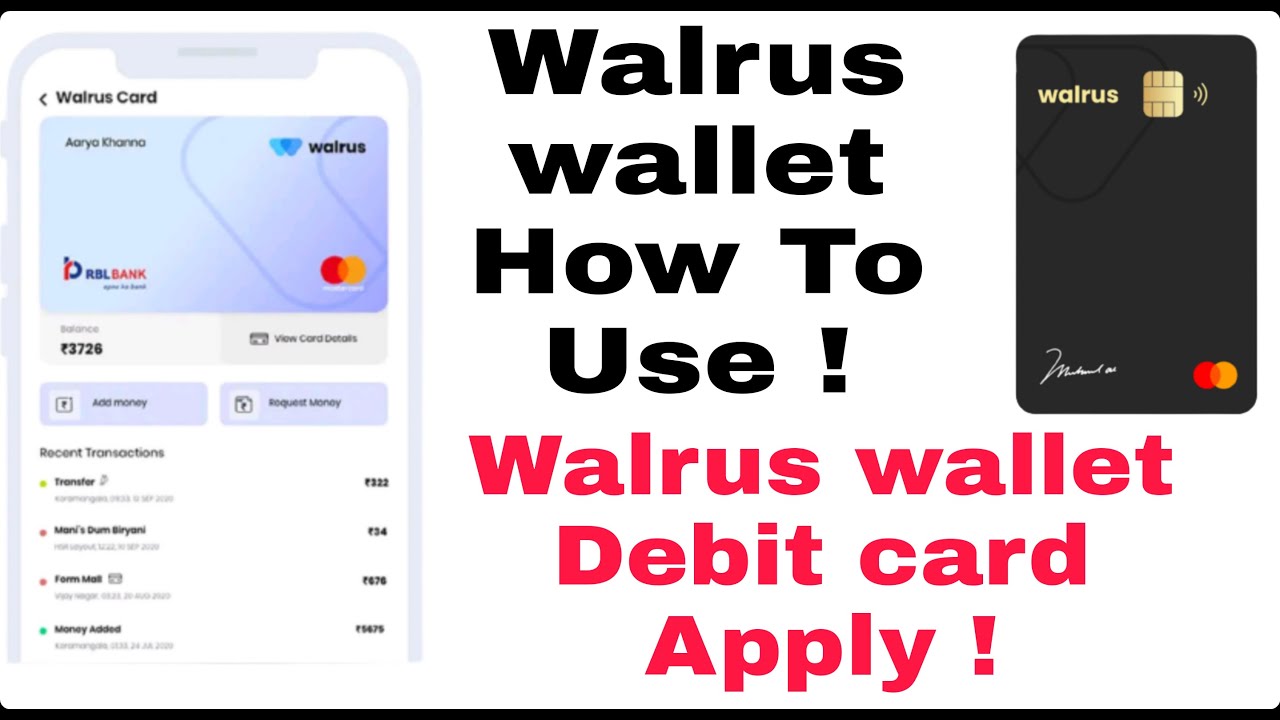 How To Walrus wallet create | Online Apply walrus wallet virtual Debit ...