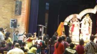 Uttaran Durga Puja 2012 Ladies Dancing with Dhol Drum