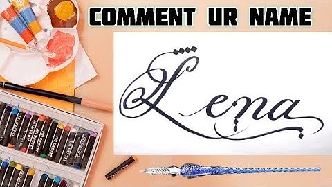 Lena Name Signature Calligraphy Status | How to Draw, Cursive Calligraphy with Cut Marker