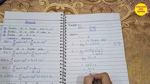Residue at Simple Pole | Residue at Pole of Order m in Complex Analysis & its Examples