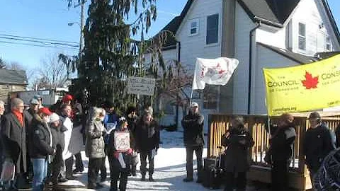 London, Ont Day of Action Against C-51 at the office of Liberal MP Peter Fragiskatos