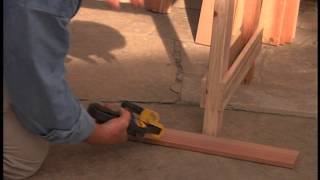 How to Build a Garden Potting Bench Build a garden potting bench with shelves and a recess to collect clippings and debris. For more home improvement projects, visit