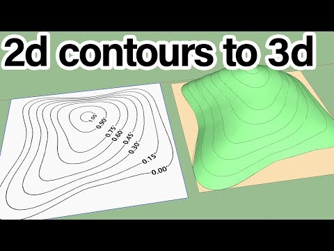 Convert 2d contours to 3d In SketchUp