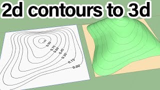 Convert 2d contours to 3d In SketchUp