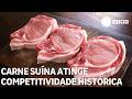Carne suína atinge competitividade histórica frente às concorrentes