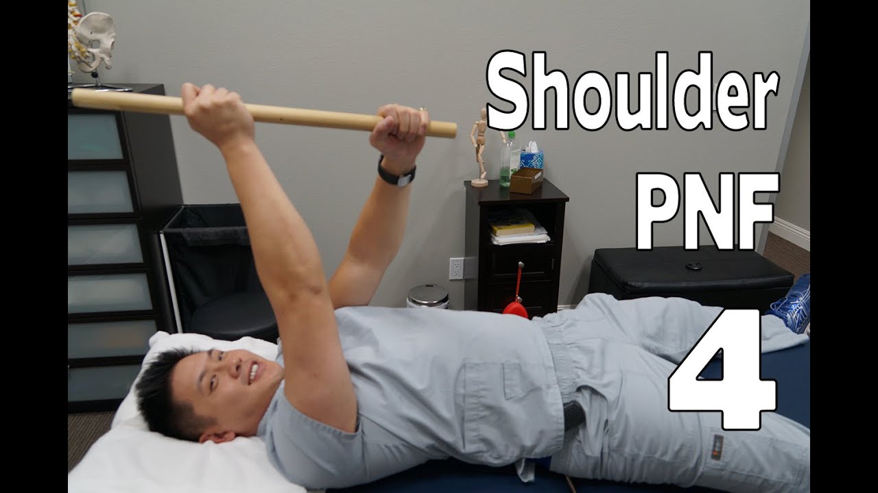 Pnf With Dowel Strength With Range Shoulder Exercises Part 4 with regard to Physical Therapy Shoulder Exercise Equipment