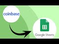 Import CoinBase Data to Google Sheets