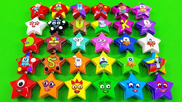 Numberblocks & Alphablocks – Looking For Mini Star Colorful Mix SLIME ! ASMR